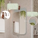 Ver imagem 2 de Espelheira Para Banheiro Alça em Couro Monet Espresso Móveis