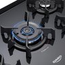 Fogão 5 Bocas Dako Supreme Glass Preto com Mesa de Vidro - Bivolt - 8