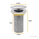 Ver imagem 2 de Válvula Click Pop Up Tanque 1.1/4 Externo Longo Cromado