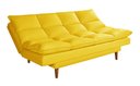 Ver imagem 5 de Sofá Cama Casal 3 Lugares Andorra Suede Amarelo 374 Império Estofados