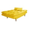 Sofá Cama Casal 3 Lugares Andorra Suede Amarelo 374 Império Estofados - 6
