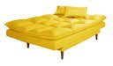 Ver imagem 6 de Sofá Cama Casal 3 Lugares Andorra Suede Amarelo 374 Império Estofados