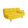 Sofá Cama Casal 3 Lugares Andorra Suede Amarelo 374 Império Estofados - 4