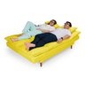 Sofá Cama Casal 3 Lugares Andorra Suede Amarelo 374 Império Estofados - 2