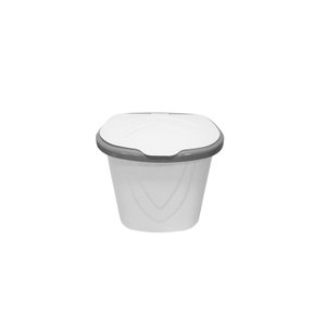Lixeira de Pia Retangular Plastico com Tampa 3 L Branco