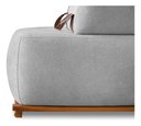 Ver imagem 3 de Sofá Dubai 2 Lugares 1.80m Tecido Bouclê Cinza para Sala Bz Home Decor
