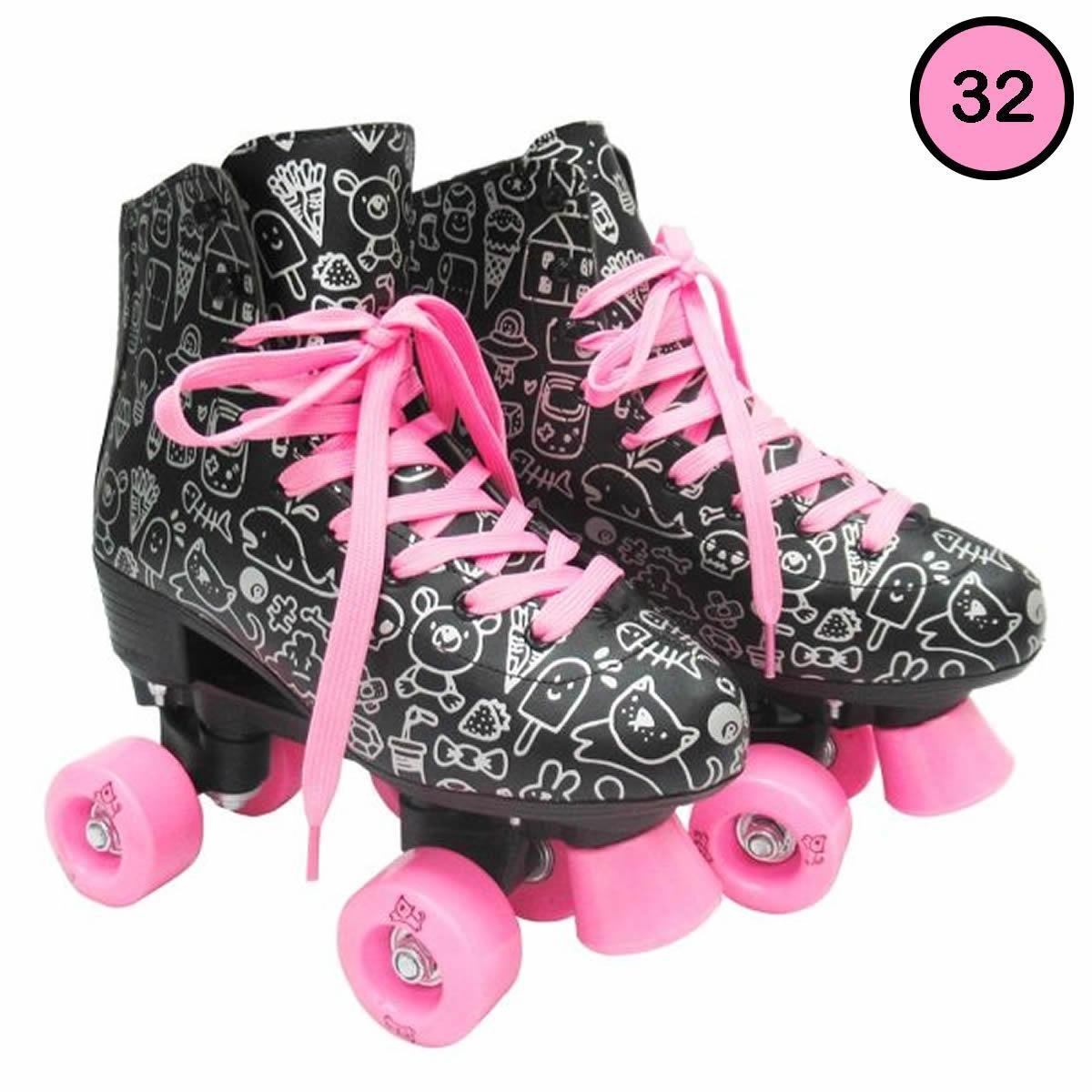 Patins Roller 4 Rodas Quad. Dm Toys Dm5860 - Tamanho 32 - 2