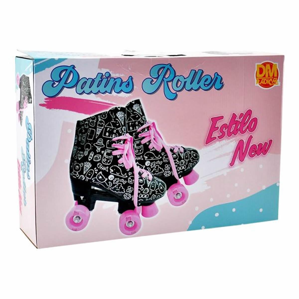 Patins Roller 4 Rodas Quad. Dm Toys Dm5860 - Tamanho 32 - 1