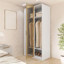Ver imagem 2 de Guarda Roupa Modulado Linear 1 Porta Reflecta Jade CabeCasa MadeiraOriginals Branco/Fosco