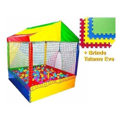 Piscina De Bolinhas 1x1 Reforçada De Fábrica com 500 Bolinhas e Tatame Brinde