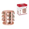 Porta Temperos 12 Peças Rose Gold Giratório Cozinha Linda - 2