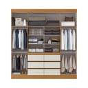 Ver imagem 2 de Guarda Roupa Casal Medina 4 Portas 6 Gavetas Cinamomo/off White - Mx Móveis