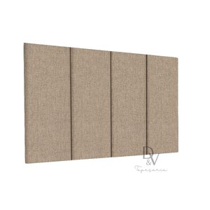 Cabeceira Premium Estofada Cama Box Solteiro 90 Cm - Palha