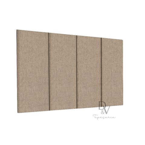 Cabeceira Premium Estofada Cama Box Solteiro 90 Cm - Palha