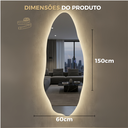 Ver imagem 7 de Espelho Orgânico 150x60 com Led Touch Quente Frio Decoração Pinterest Polido Lopazzi Quarto Sala