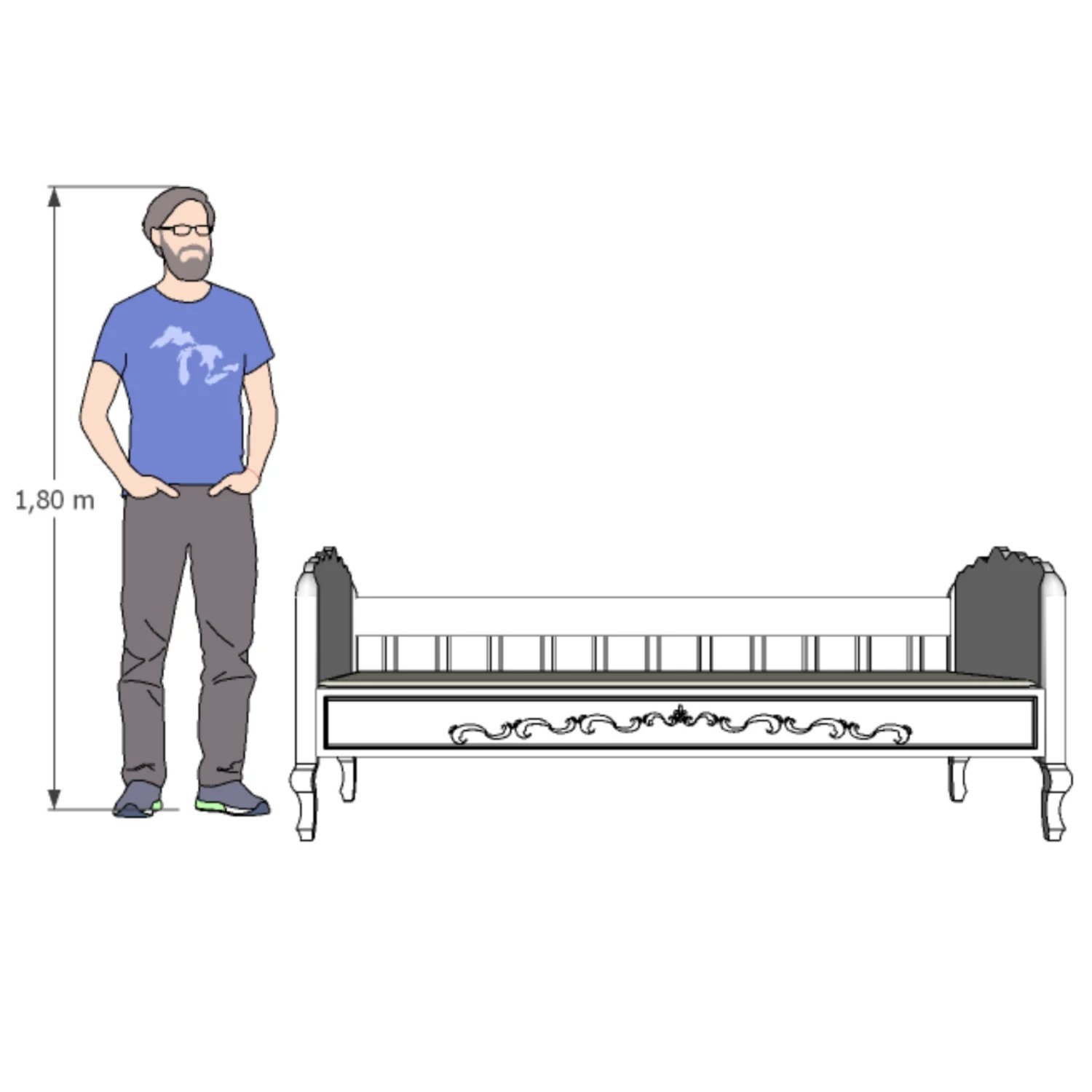 Cama Sofá Infantil 79cm x 198cm Versailles - 4