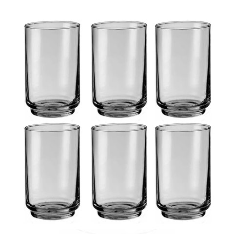 Conjunto 6 Copos Long Drink Jerico Vidro Bar 350ml