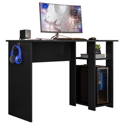 Mesa Escrivaninha para Computador Gamer Slim Preto - Peternella Móveis - 2
