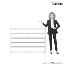 Cômoda Duetto com 10 Gavetas Albatroz - 6