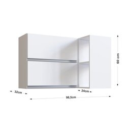 Cozinha Modulada Athena 8 Peças 3 Balcões 3 Armários Torre Quente e Paneleiro - 4
