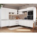 Ver imagem 1 de Cozinha Modulada Athena 8 Peças 3 Balcões 3 Armários Torre Quente e Paneleiro Branco