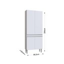 Ver imagem 5 de Cozinha Modulada Athena 8 Peças 3 Balcões 3 Armários Torre Quente e Paneleiro Branco