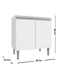 Cozinha Modulada Athena 8 Peças 3 Balcões 3 Armários Torre Quente e Paneleiro - 10