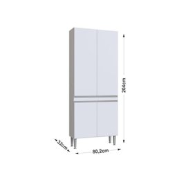 Cozinha Modulada Athena 8 Peças 3 Balcões 3 Armários Torre Quente e Paneleiro - 5