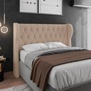 Ver imagem 2 de Cabeceira para Cama Box Queen 160 Cm Beatriz Linho Bege I02 - D'Rossi