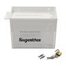 Urna Caixa De Sugestão Parede Em Acrílico Branca com Cadeado Centauri Acrílicos UCS-B01 - 5