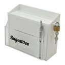 Ver imagem 1 de Urna Caixa De Sugestão Parede Em Acrílico Branca com Cadeado Centauri Acrílicos UCS-B01