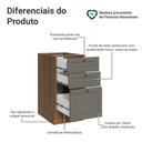 Ver imagem 3 de Balcão de Cozinha 40 cm 3 Gavetas (sem Tampo) Rustic/Cinza Vik Madesa