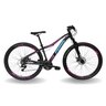 BICICLETA 29 PUMABIKE LINCE 21V INDEX, FREIO MEC, SUSP 80MM RAD7, PRETO COM ROSA E AZUL, 15 - 1