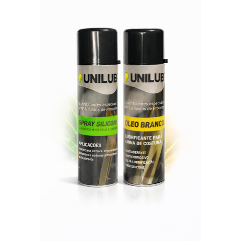 Kit com Óleo Branco e Spray de Silicone Industrial