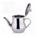 Ver imagem 6 de Bule de Inox 280ml Café Chá Leite Água Quente Óleo Leiteira Alça Tampa Mini Cafeteira Vintage
