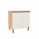 Ver imagem 2 de Balcão Rebeca 800x880x520 mm 2 Portas Marrom/Mel/Off White