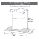 Ver imagem 3 de Coifa de Parede Esmeralda Inox e Vidro 90cm 220v Suggar