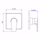 Ver imagem 4 de Acabamento Monocomando para Chuveiro Deca Level 4993.BL26.CHU.MT Black Matte