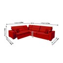 Ver imagem 2 de Sofá Milão 2.50mx3.75m de Canto, Retrátil e Reclinável - Vermelho
