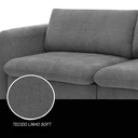 Ver imagem 5 de Sofá Retrátil 3 Lugares Vênus Redenobre Linho Soft 200cm Cinza
