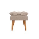 Ver imagem 3 de Kit 02 Poltronas + Namoradeira + Puff Opala Balaqui Decor Bege