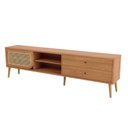 Ver imagem 2 de Rack Retrô para TV até 60 Polegadas 100% MDF 220cm 2 Gavetas