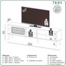 Rack para TV até 60 Polegadas Retrô com 2 Gavetas 100% MDF - 3