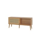 Ver imagem 2 de Rack Retrô para TV até 55 Polegadas 100% MDF 135cm 1 Porta Correr Marrom