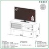 Rack para TV até 55 Polegadas Retrô com Pés 1 Porta Correr 100% MDF - 3