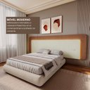 Ver imagem 4 de Cabeceira Casal Queen 272cm com Led 3000k e Tomadas 100% Mdf Padrão Planejados Mabel