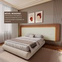 Ver imagem 4 de Cabeceira Casal Queen 272cm com LED 3000k e Tomadas 100% MDF Padrão Planejados Mabel