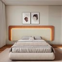 Ver imagem 1 de Cabeceira Casal Queen 272cm com LED 3000k e Tomadas 100% MDF Padrão Planejados Mabel