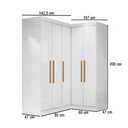Ver imagem 4 de Armário Multiuso Modulado Celan 5 Portas Branco - Pnr Móveis