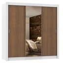 Ver imagem 3 de Guarda Roupa Casal Madesa Lyon Plus 3 Portas de Correr com Espelho 4 Gavetas
